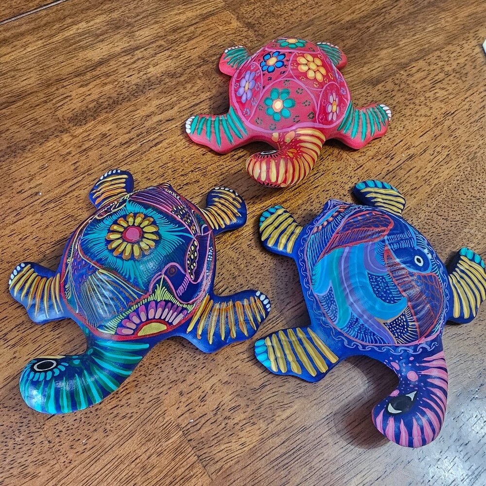 Hand Painted Mexican Turtles